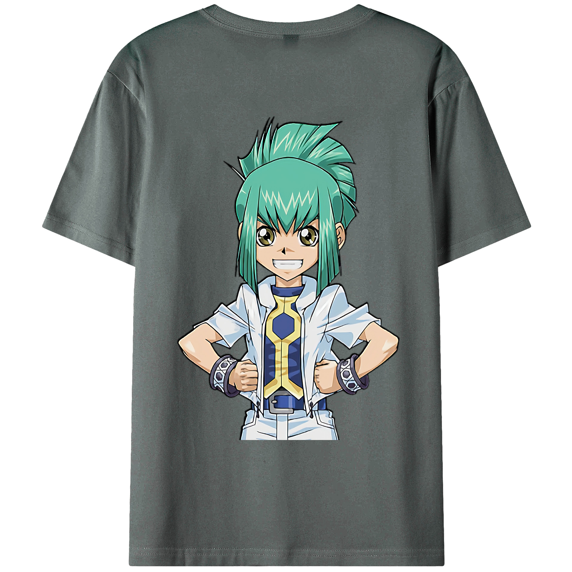 （画像用） 遊☆戯☆王 Yu-Gi-Oh! 綿100％ メンズ半袖Tシャツ（バックプリント） 通気性